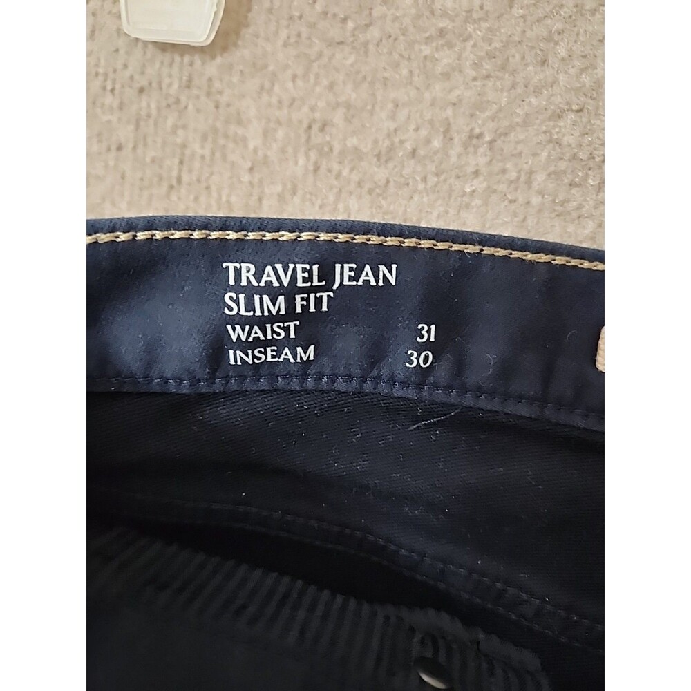 Banana Republic Travel Jean Pants Mens 31x30 Navy Blue Slim Fit Stretch - Picture 8 of 11